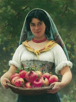 von Madchen mit granatapfeln lady Eugene de Blaas Pinturas al óleo